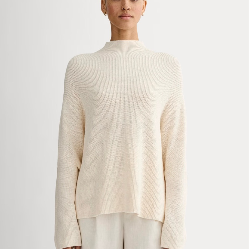 Everlane Cream Turtleneck Sweater